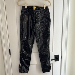 H&M Shiny Black Patent Trousers